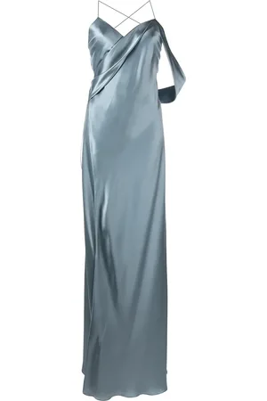 Michelle Mason Draped-panel silk gown