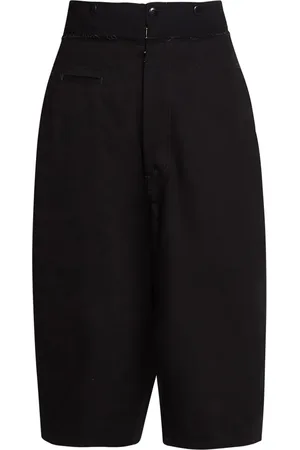 Maison Margiela Raw-edge drop-crotch shorts
