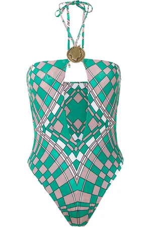 AMIR SLAMA Printed halterneck swimsuit