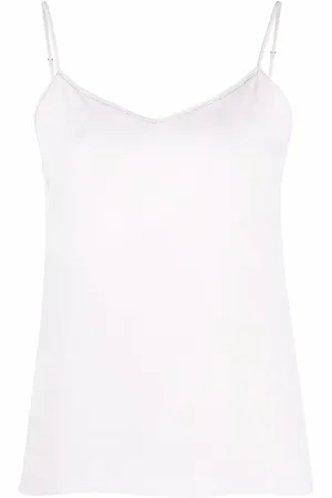 Fabiana Filippi Bead-detail V-neck tank top