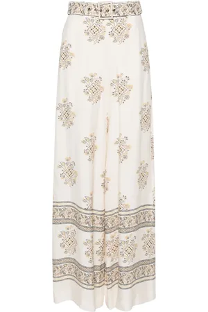 ZIMMERMANN Utility Dot Lemon-print wide trousers