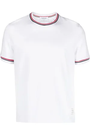 Thom Browne Logo-patch crew neck t-shirt