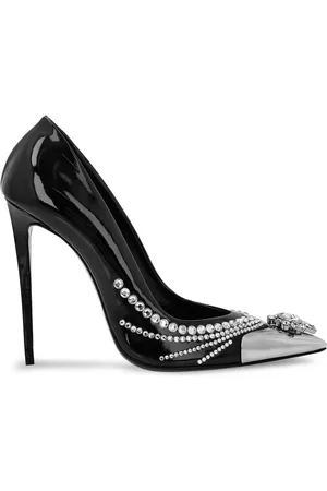 Philipp Plein 105mm crystal-embellished patent leather pumps
