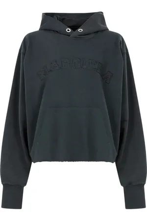 Maison Margiela Logo-embroidered cotton hoodie