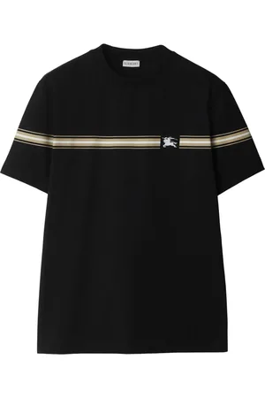 Burberry Striped-detail cotton T-shirt