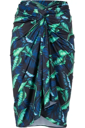 Lygia & Nanny Orixa leaf-print cover-up