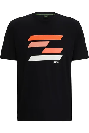 HUGO BOSS Textured-print cotton T-shirt