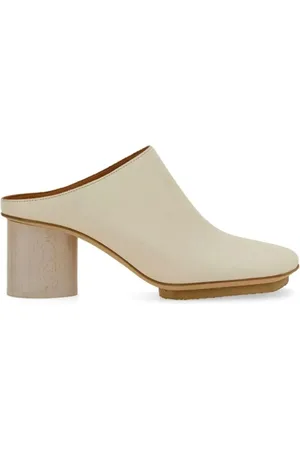 UMA WANG Square-toe leather mules