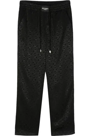Roberto Cavalli Jacquard-logo straight-leg trousers