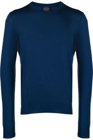 Paul & Shark Shark-embroidered fine-knit jumper