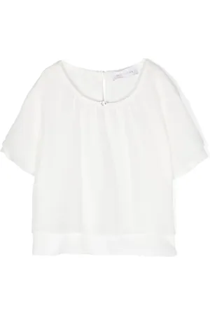 MONNALISA Crew-neck layered blouse