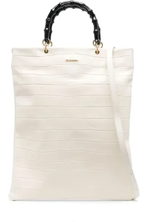 Jil Sander Crocodile-effect leather tote