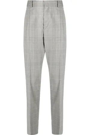 Isabel Marant Check-print cotton tailored trousers