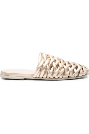 MARSÈLL Interwoven-design leather mules