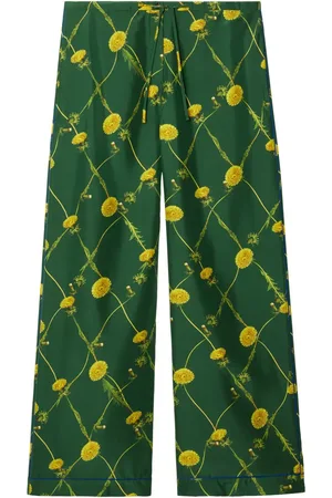 Burberry Dandelion floral-print flared trousers
