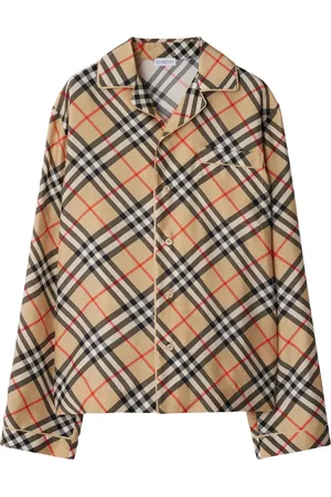 Burberry Vintage Check-print silk pajama top