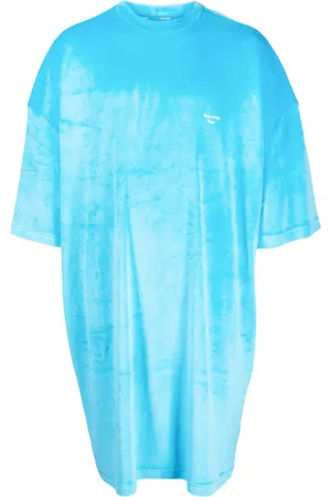 TEAM WANG design Sparkles velvet shirtdress