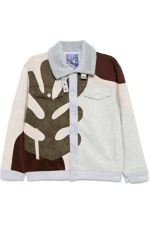 KIDSUPER STUDIOS Suede patchwork jacket