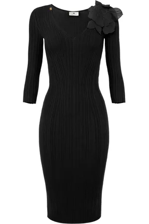 Elisabetta Franchi Flower-detailing midi dress