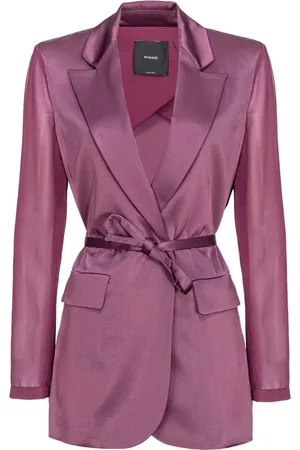 Pinko Belted satin blazer