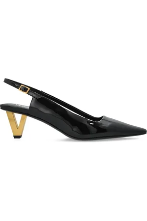 VERSACE 85mm leather pumps