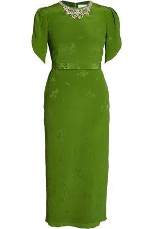 Erdem Puff-sleeve midi dress
