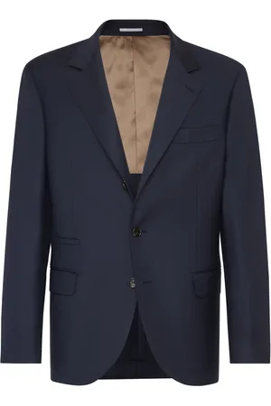 Brunello Cucinelli Single-breasted virgin-wool blazer