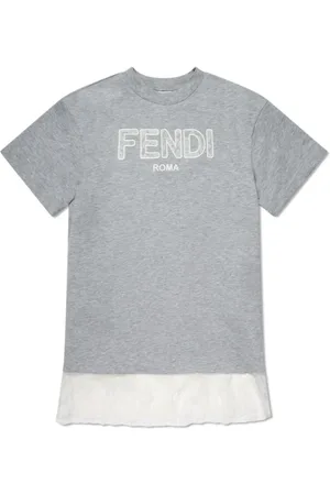 Fendi Logo-embroidered T-shirt dress