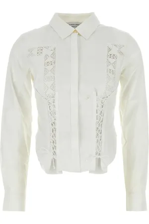 Marine Serre Corset-style cotton shirt
