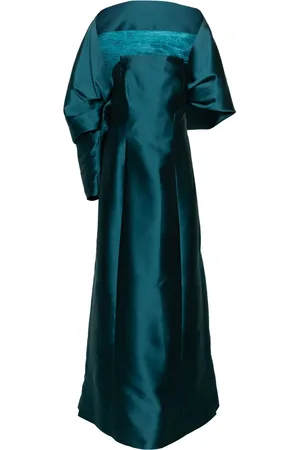 Alberta Ferretti Asymmetric satin gown