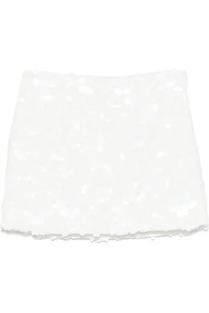 Michael Kors Floral-embellished scuba-jersey mini skirt