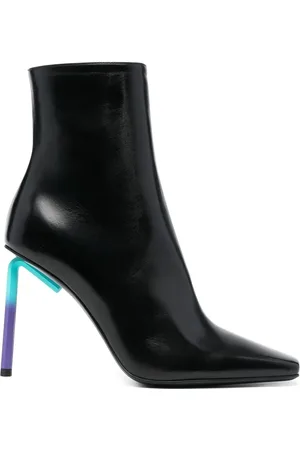 OFF-WHITE Allen 140mm leather ankle boots