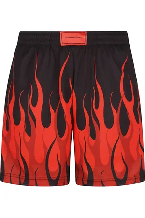 Vision Of Super Flame motif shorts