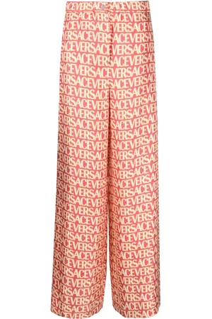 VERSACE Allover silk trousers