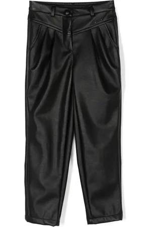 MONNALISA Logo-patch cotton trousers