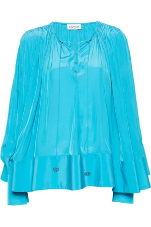 Lanvin Gathered drop-shoulder kaftan