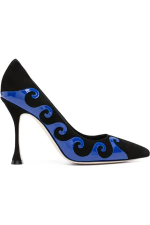 Manolo Blahnik Kasai 105mm swirl-detail pumps