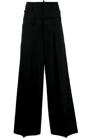 Dsquared2 Layered wide-leg virgin-wool trousers