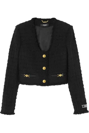 VERSACE Heritage tweed cropped jacket