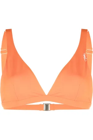 Sporty & Rich Logo-print triangle bikini top