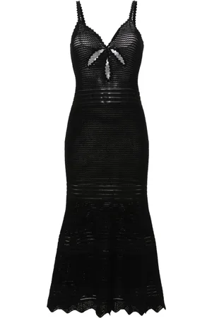 Self-Portrait Crochet midi dress