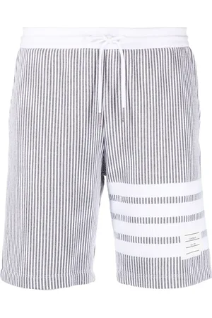 Thom Browne 4-Bar stripe seersucker shorts