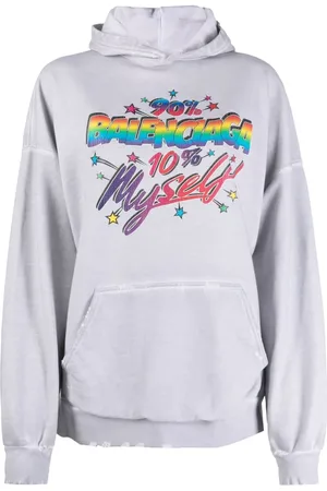 Balenciaga 90/10 logo-print hoodie