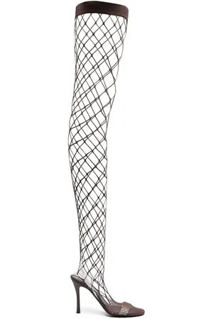 Stella McCartney Knee-high fishnet sandals