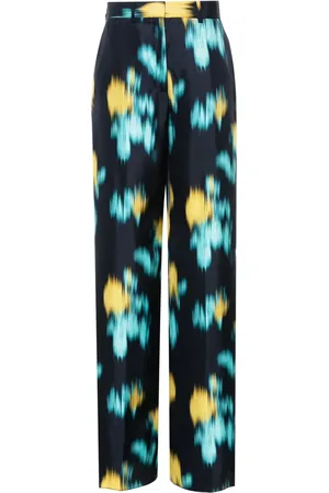 Lanvin Abstract-print wide-leg trousers
