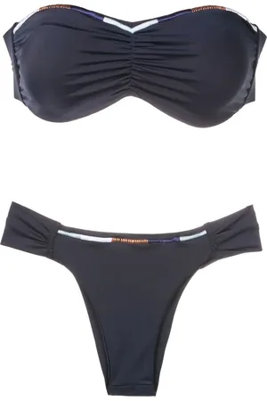 Brigitte Embroidered bandeau bikini
