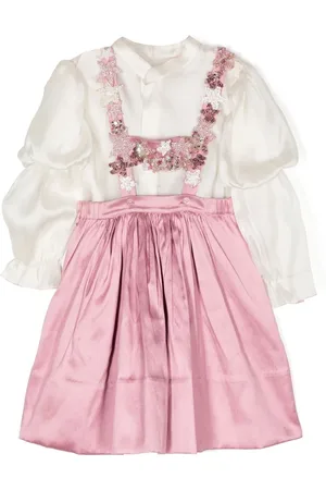 SHATHA ESSA Bead-embellished long-sleeve dress