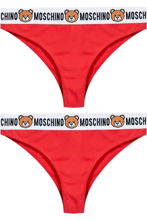 Moschino Bear-logo thongs (pack of two)