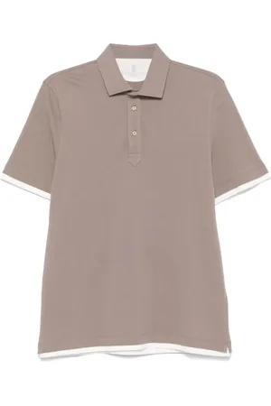 Brunello Cucinelli Faux-layered polo shirt