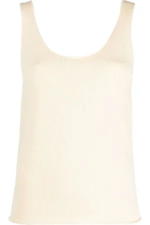 Aspesi Scoop neck knitted vest top